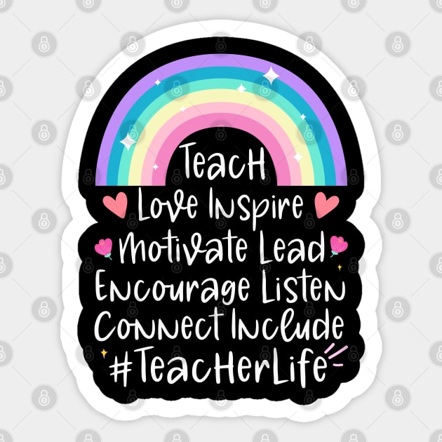 Teacher Life Shirt, Teacher Gift, Teacher Shirt, Elementary School Teacher Shirt, Preschool Teacher, Gift for Teacher Sticker by RRADesign